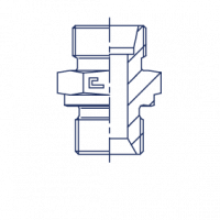 Штуцер ввертной F 24 Прямое BSP уплотнение тип B - 100353.1