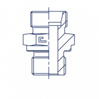 Штуцер ввертной F 24 Прямой метрический уплотнение тип B - 100434.1