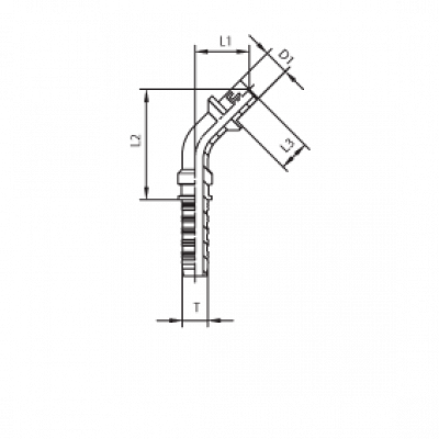 Фитинг универсальный Cast BEL/BES угол 45° ISO 8434-1 (DIN 2353) - 801503