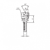 Фитинги для РВД DKM внутренняя резьба - предварительно обжатая гайка - конус 60° - ISO 8434-6 (BS 5200) - 803515