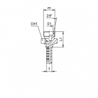 Фитинги для РВД DKO-L/DKO-S наружная резьба - конус 24° - ISO 8434-1 (DIN 2353) - 700905