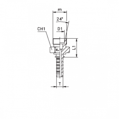 Фитинги для РВД DKO-L/DKO-S наружная резьба - конус 24° - ISO 8434-1 (DIN 2353) - 700905