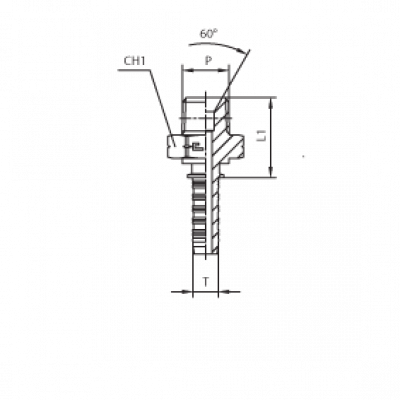 Фитинг для РВД CAST NPTF конус 60° наружная резьба - 802503