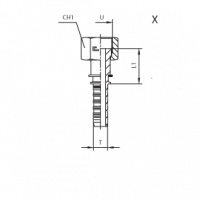 Фитинг для РВД CAST ORFS внутренняя резьба - предварительно обжатая гайка - ISO 8434-3 (SAE J1453) - 804303