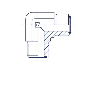 Соединение проходное P Угол 90° - 404313