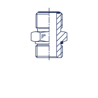 Прямой штуцер BSP с уплотнением и развальцовкой 90°, тип H - 400731