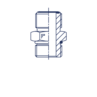 Прямой штуцер BSP с уплотнением и развальцовкой 90°, тип H - 400707