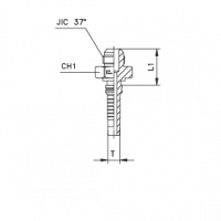 Фитинг для РВД CAST JIC Interlock наружная резьба - 806403