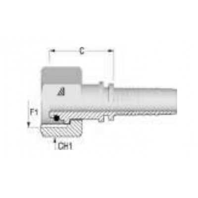 Фитинг для РВД Alfagomma DKO-S конус 24° внутренняя резьба - H1221613-041800