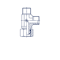 Соединение проходное штуцер-гайка PF L-образное метрический с накидной гайкой - 306701