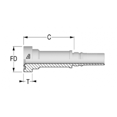 Фитинг для РВД Alfagomma Фланец SF 6000 CAT Interlock - H1743910-202000