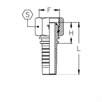 Фитинг универсальный CX BSP с внутренней резьбой и уплотнением O'RING - CX0404FGOL