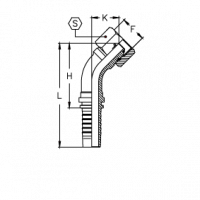 Фитинг универсальный CX BSP Внутренняя резьба O'RING угол 45° - CX0404FGOL45