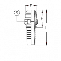 Фитинг для РВД POWERMASTER JIC с наружной резьбой и конусом 37° универсальный CX - CX0304MI