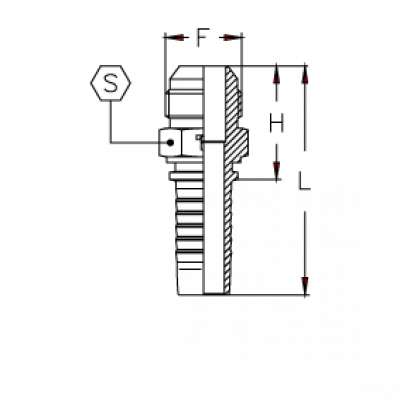 Фитинг для РВД POWERMASTER JIC с наружной резьбой и конусом 37° универсальный CX - CX0304MI
