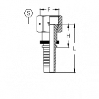 Фитинг для РВД Tieffe серии CX ORFS с внутренней резьбой универсальный - CX0404FRS
