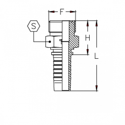 Фитинг для РВД Tieffe серии CX ORFS с наружной резьбой универсальный - CX1216MRS