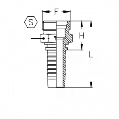 Фитинг универсальный CX DKO-L с наружной резьбой - CX12MM22L
