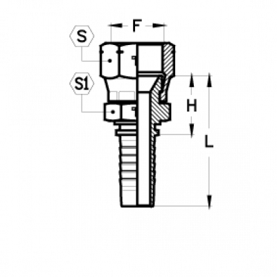 Фитинг для РВД Tieffe JIS 