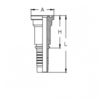 Фланец для РВД Tieffe SAE SF 3000 код 61 - CX0808FL