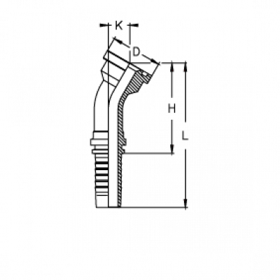 Фланец для РВД Tieffe SAE SF 3000 код 61 угол 30° - CX1216FL30