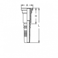 Фланец для РВД Tieffe Interlock SAE SF 3000 код 61 - CH1212FLB