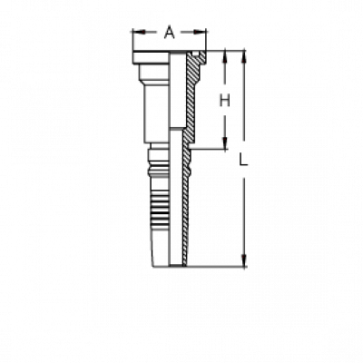 Фланец для РВД Tieffe Interlock SAE SF 3000 код 61 - CH2020FLB