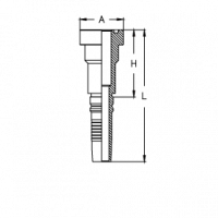 Фланец для РВД Tieffe Interlock SF CAT 6000 SUPERCAT - CH1212YPB