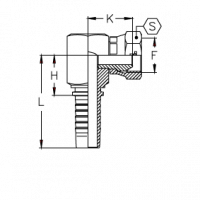 Фитинг универсальный CX BSP Внутренняя резьба угол 45° обжатая гайка Компакт - CX0404FGP90K