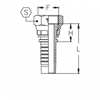 Фитинг универсальный CX BSP Внутренняя резьба плоское уплотнение обжатая гайка - CX0404FGFP