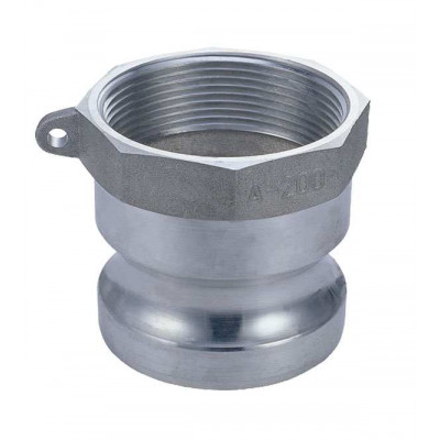 Кулачковое соединение тип ААLB, Штуцер (ниппель) с резьбой BSP (MIL-C-27487) Алюминий - VR100AALB