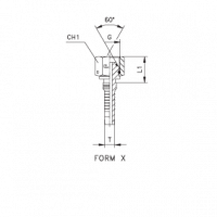 Фитинг Interlock Cast BSP штифтованная/накидная гайка O'ring ISO 8434-6 (BS 5200) - 807101