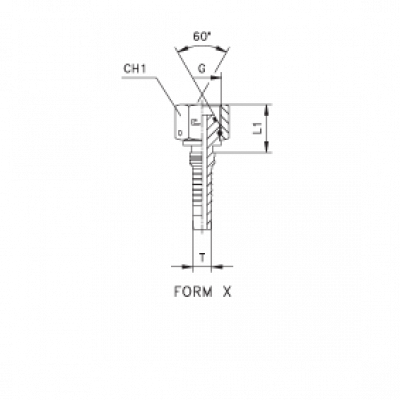 Фитинг Interlock Cast BSP штифтованная/накидная гайка O'ring ISO 8434-6 (BS 5200) - 807103