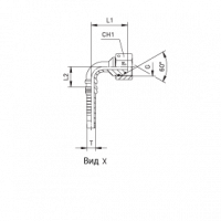 BSP штифтованная/накидная гайка O'ring угол 90° Interlock - 807201