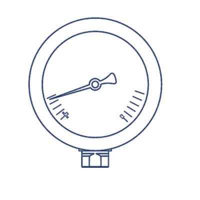 Манометр D63 G1/4 - 250 Bar - радиальное подключение VS-ILX6305RL0/250 VS-ILX6305RL0/250