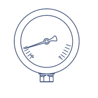 Манометр D100 G1/2 - (-1:0) Bar - радиальное подключение VS-ILX1005RL0/-1