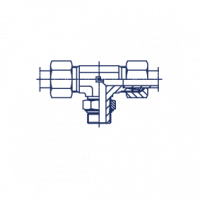 Штуцер ввертной регулируемый FR 24 Т-образное UNF уплотнение тип Н в сборе с В4 - 107213.4