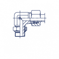Штуцер ввертной регулируемый FR 24 Угол 90° UNF уплотнение тип А в сборе с В4 - 106322.4