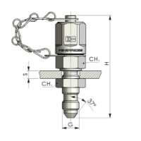 Контрольная точка 16x2 - JIC (Ш) 7/16-20 (переборочная, металл.) S11707162C