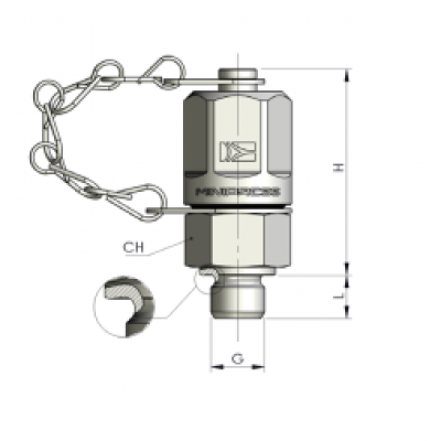 Контрольная точка 16x2 - 16x1.5 (Ш) (металл.) S10316X15C