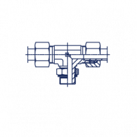 Штуцер ввертной регулируемый FR 24 Т-образное метрический уплотнение тип G в сборе с B4 - 107104.4