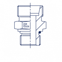 Штуцер ввертной F 24 Прямое UNF уплотнение тип А в сборе с В4 - 100917.4