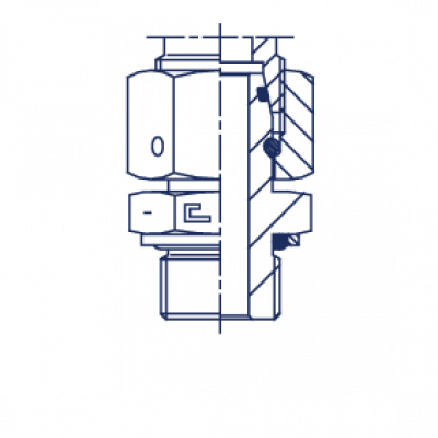 Штуцер ввертной с накидной гайкой FN 24 Прямое BSP уплотнение тип Н - 600707