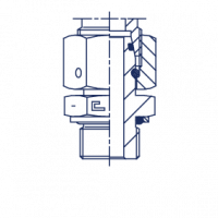 Штуцер ввертной с накидной гайкой FN 24 Прямое метрическое уплотнение тип H - 600804
