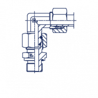Штуцер ввертной с накидной гайкой FN 24 Угловые BSP уплотнение тип Е - 604304.1