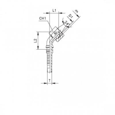 Фитинг для РВД CAST DKO-S внутренняя резьба угол 45° - 806303