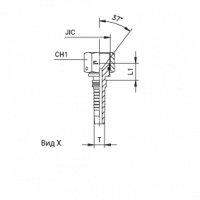 Фитинг для РВД CAST JIC Interlock внутренняя резьба штифтованная гайка/накидная гайка - 806501