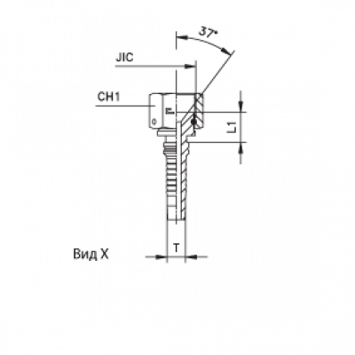 Фитинг для РВД CAST JIC Interlock внутренняя резьба штифтованная гайка/накидная гайка - 806506