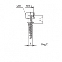 Фитинг для РВД CAST Interlock ORFS внутренняя резьба, обжатая/накидная гайка - 807503