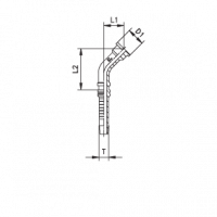 Фланец для РВД CAST SF 3000 Interlock SAE код 61 угол 45° - 808001